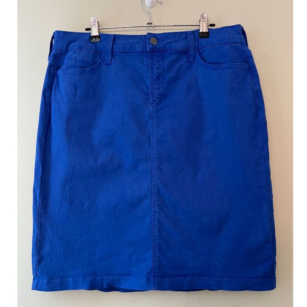 NYDJ Cobalt Blue Jean Skirt size 12P